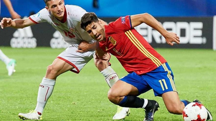 Marco Asensio, durante el partido del sábado ante Macedonia.
