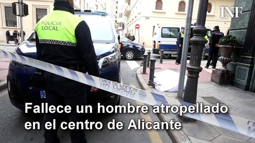 Un peatón de 78 años muere atropellado por un coche en el centro de Alicante