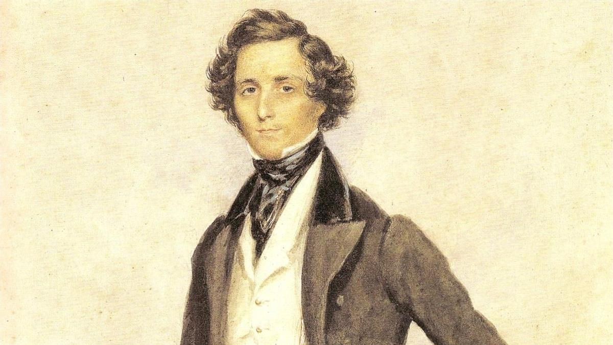 James Warren Childe (1839). Retrato en acuarela de Felix Mendelssohn Bartholdy hacia 1830.