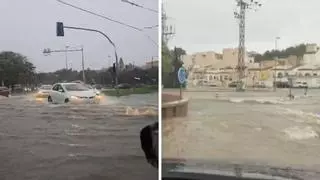 Los vídeos que deja la tormenta en la provincia de Alicante: calles convertidas en ríos y balsas de agua en plena ciudad