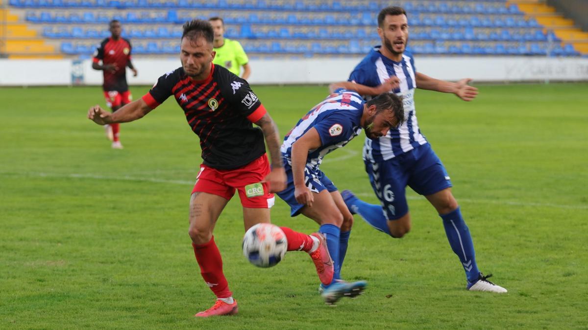 Borja en el partido ante el Alcoyano