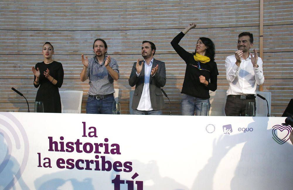 Acto de Pablo Iglesias y Alberto Garzón en la UMA