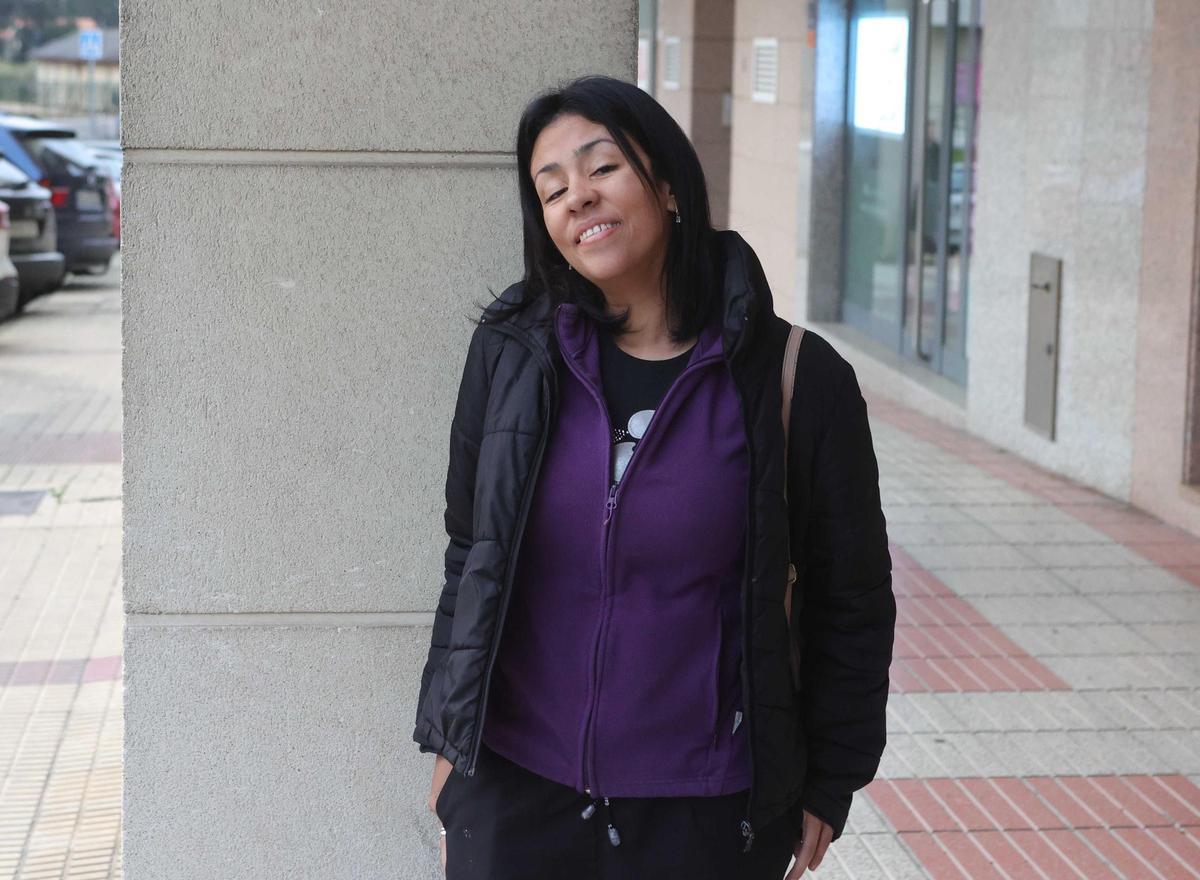Zaidly Zamantha Poleo, en O Burgo, donde reside.