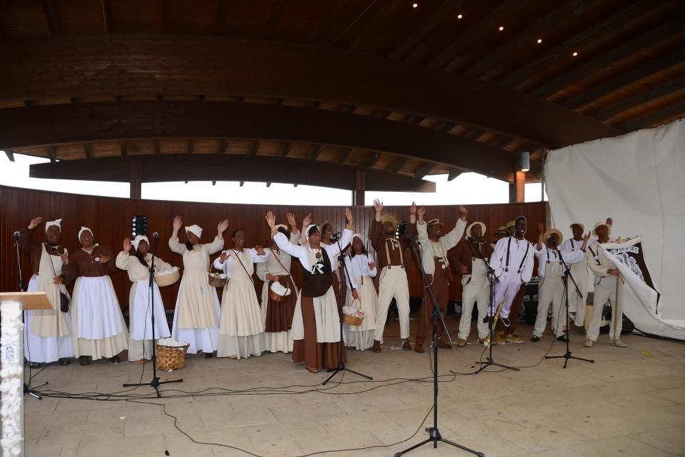 Cientos de personas llenan la carpa del paseo para asistir al pregón de la agrupación "Cada un que se safe" y para presenciar el primer festival de comparsas del año