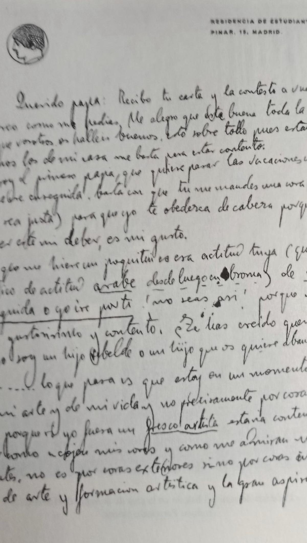 El Lorca más íntimo y cotidiano en las 
cartas a su familia