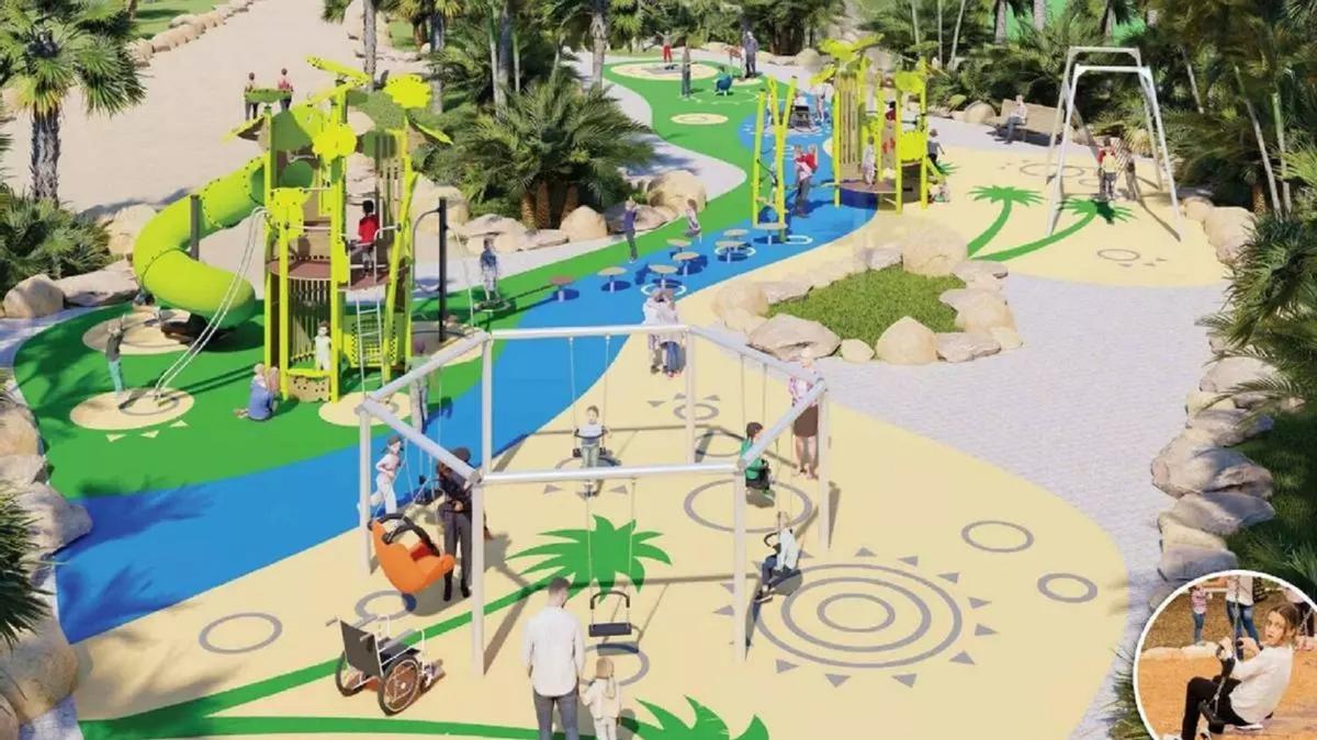Recreación del nuevo aspecto que presentará El Palmeral de Alicante