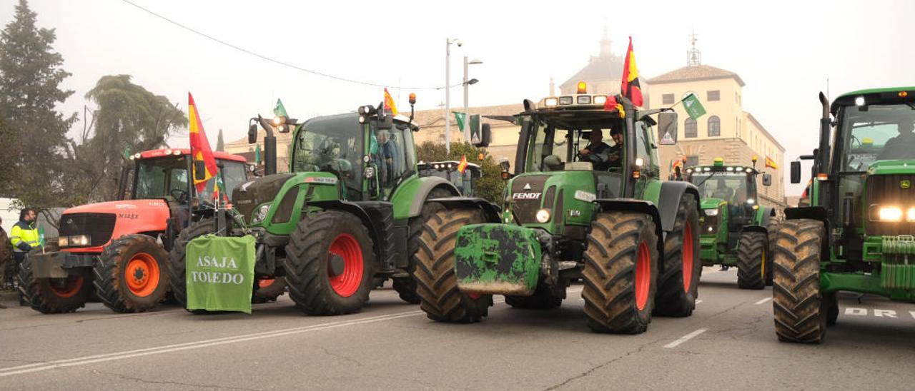 Protesta de agricultores y ganaderos.