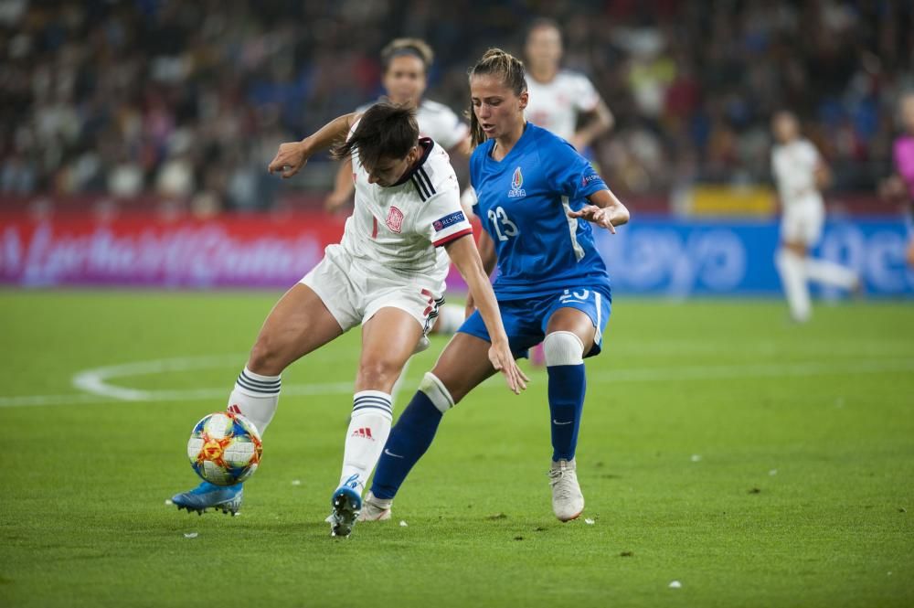 La selección española femenina, en Riazor