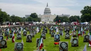 Protestas contra el militar de EEUU a Irán, frente a la Casa Blanca