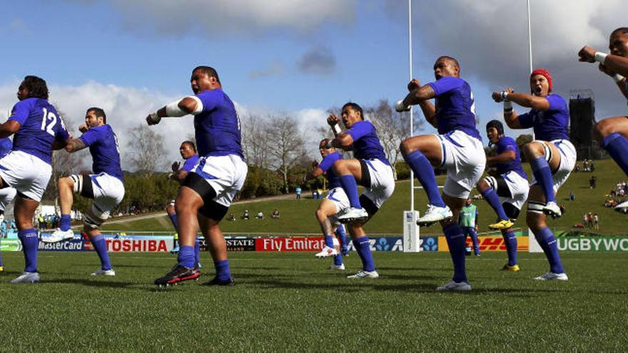 Jugadores de la selección de Samoa.