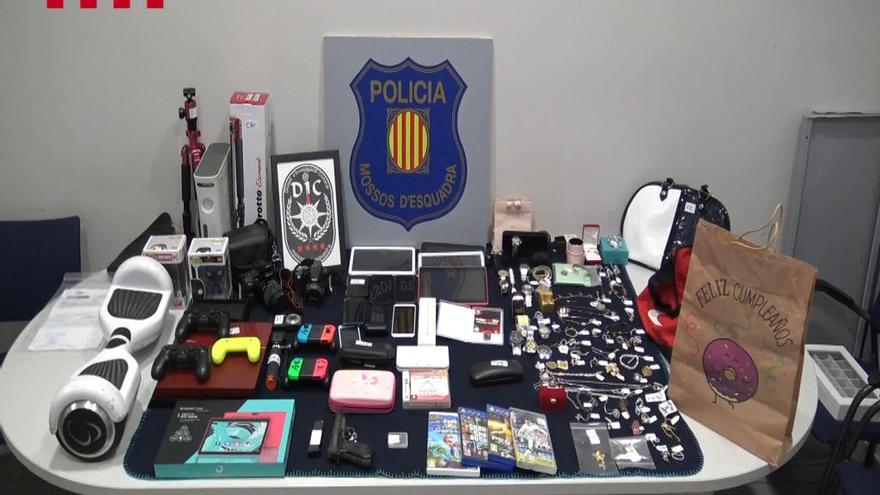 Els agents han pogut confiscar un ampli botí de material sostret.