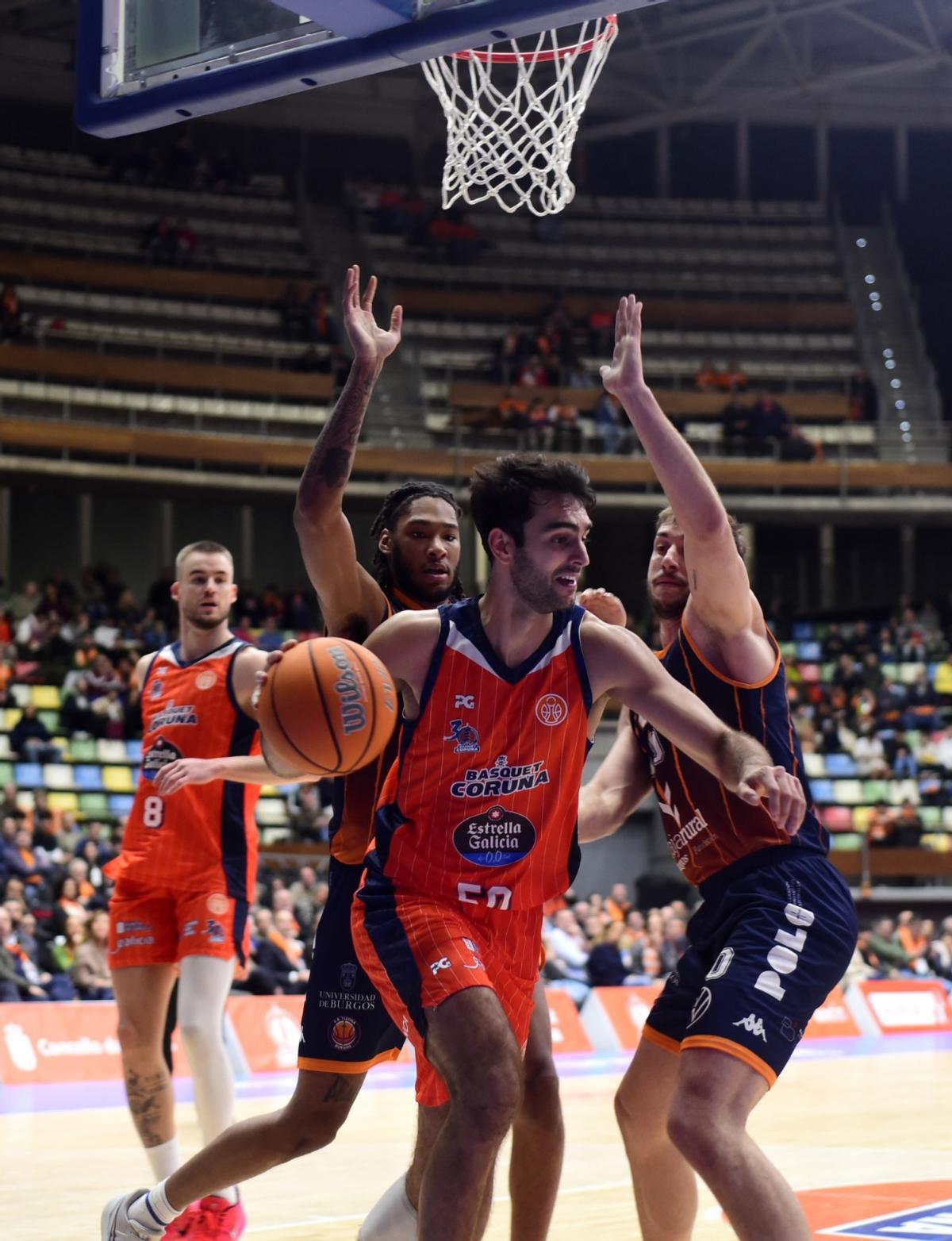 Jacobo Díaz, en el partido contra el Tizona Burgos.