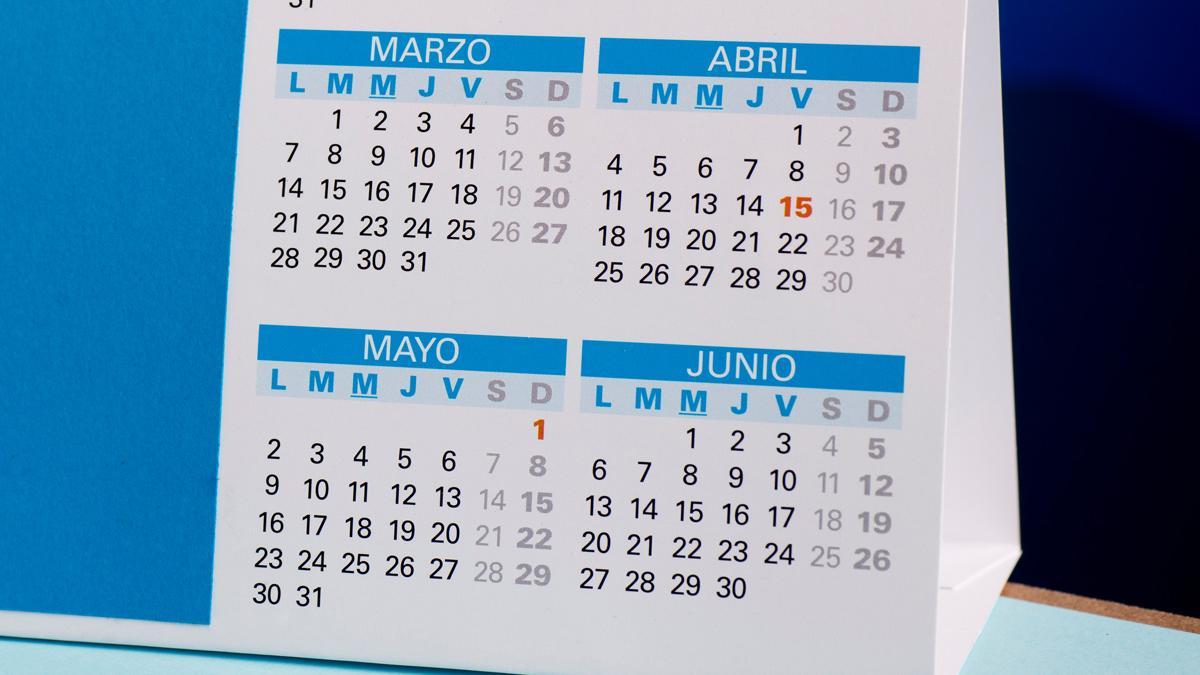 El calendario laboral 2022 incluye ocho festivos nacionales