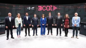 Los candidatos a las elecciones catalanas del próximo 12M, en el debate de Tv3