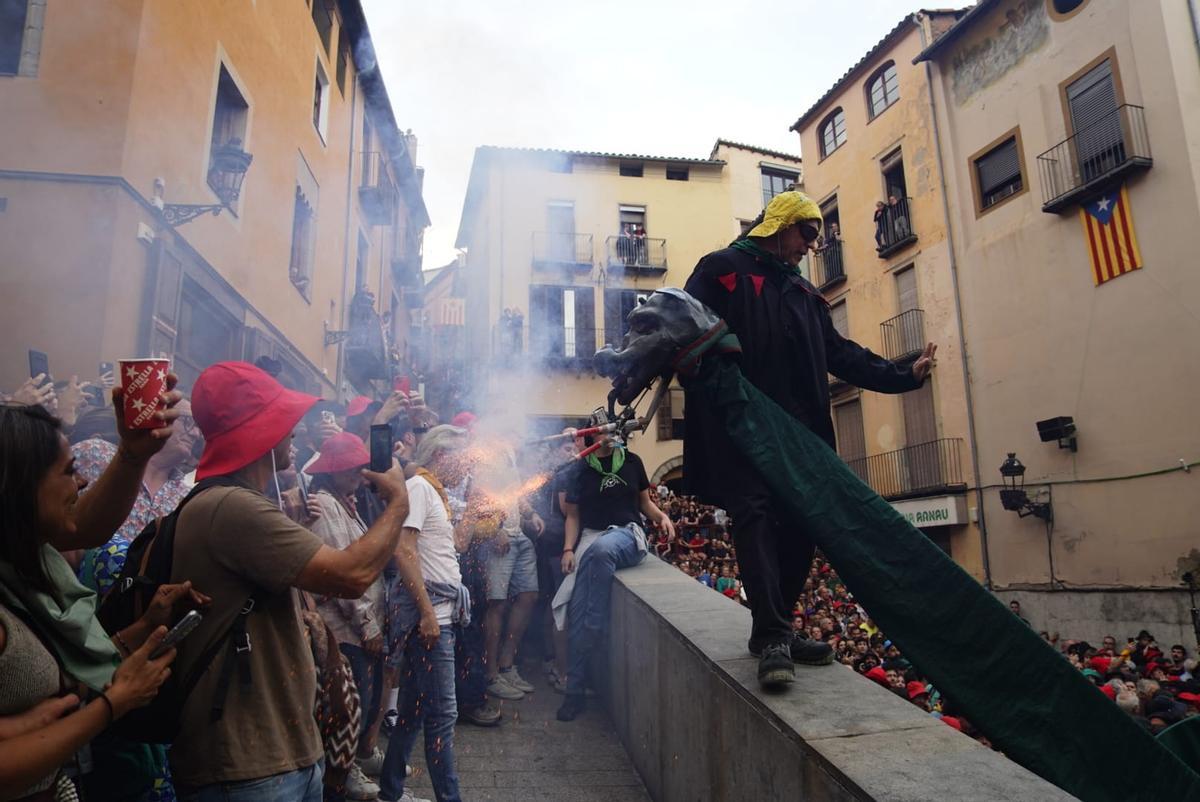 El Passacarrers de Patum d'aquest dissabte al vespre, en imatges