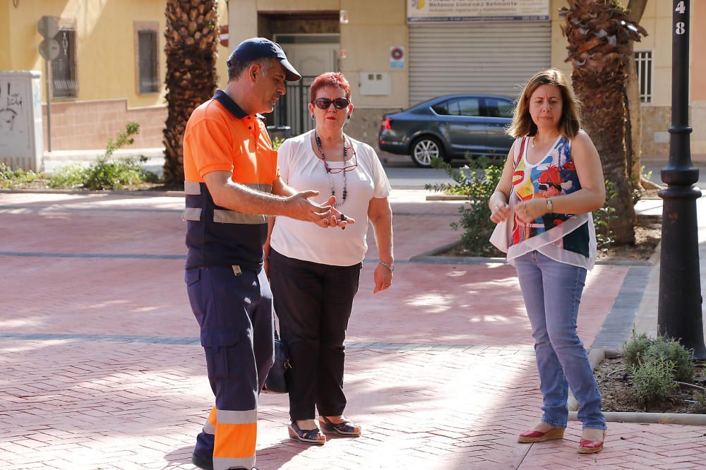 Obras en la plaza Luis Vives de Puçol.