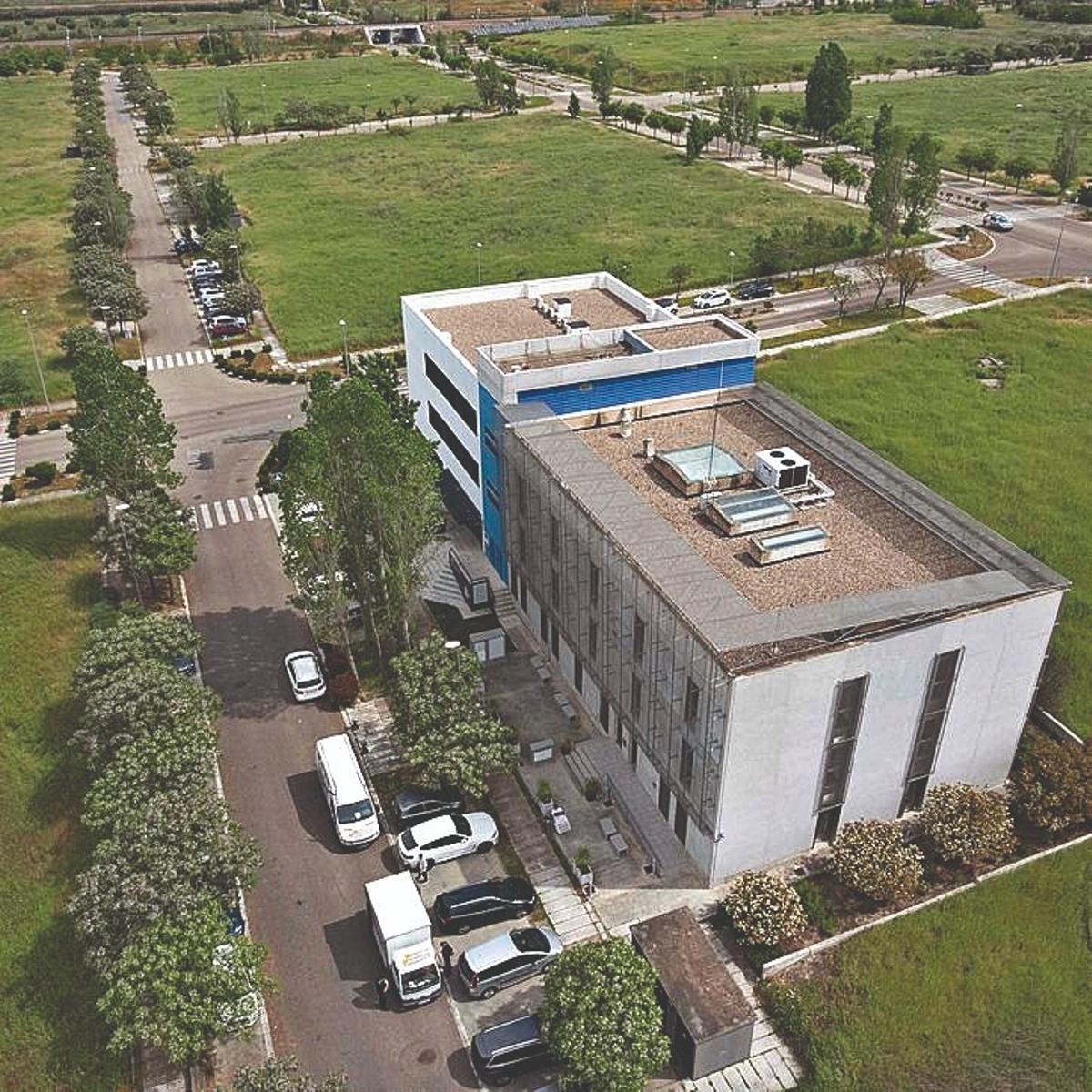 Vista aérea del edificio Centauro del Parque Científico Tecnológico de Córdoba.