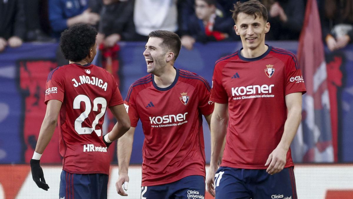 Osasuna celebra ante el Getafe.