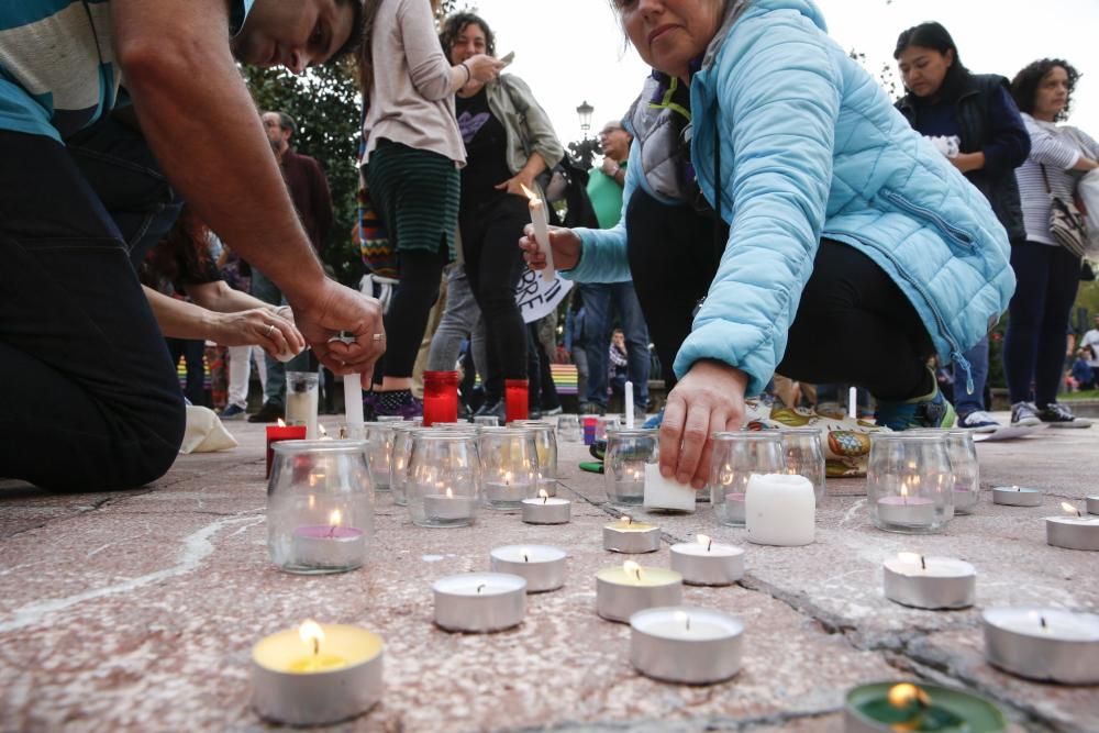 Manifestación en Oviedo de solidaridad con Cataluña