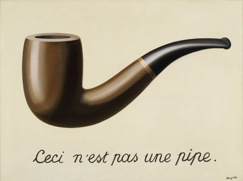 El mítico cuadro de Magritte hace de cartel de un curso.