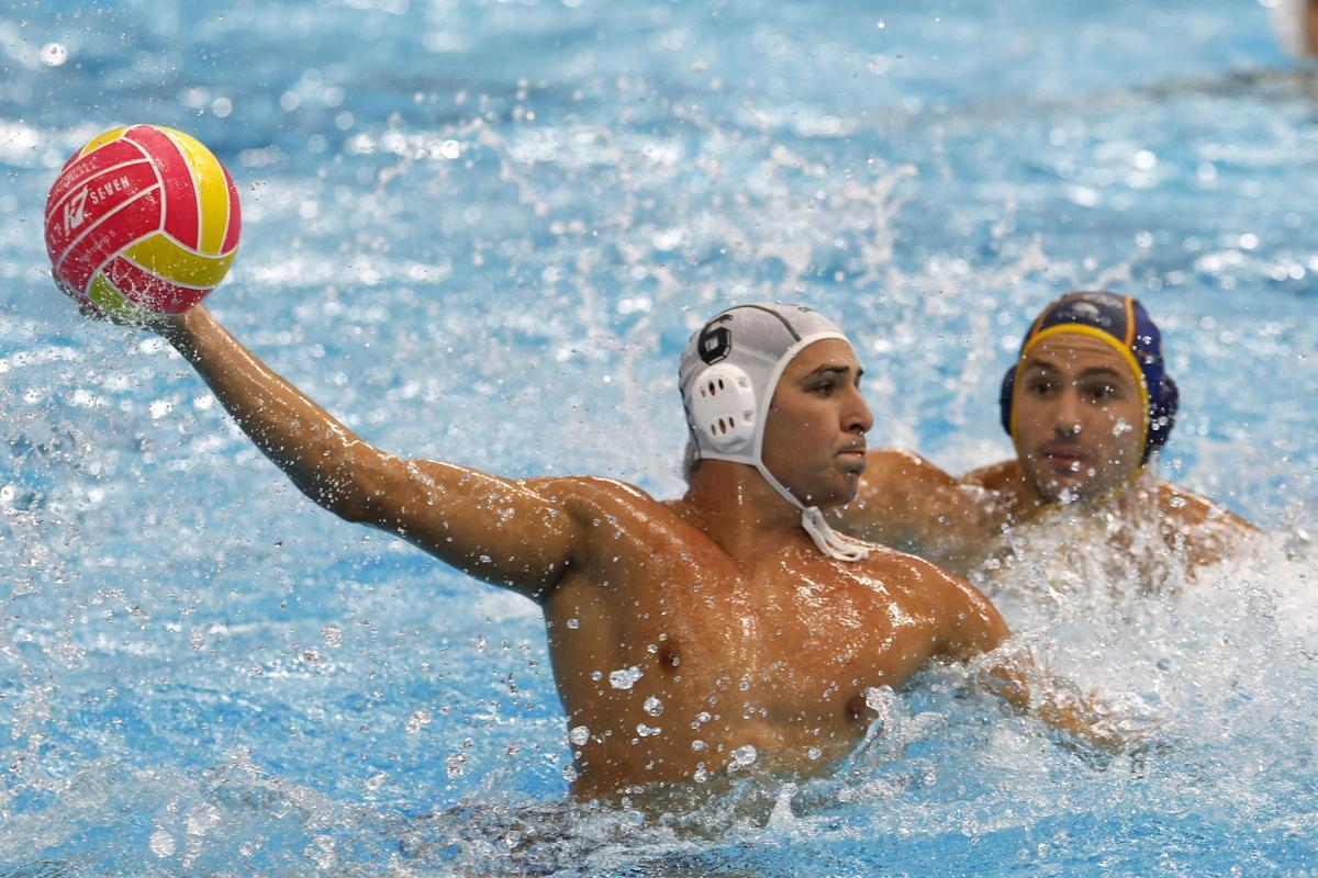 Aristeidis Chalyvopoulos, en una acción de partido