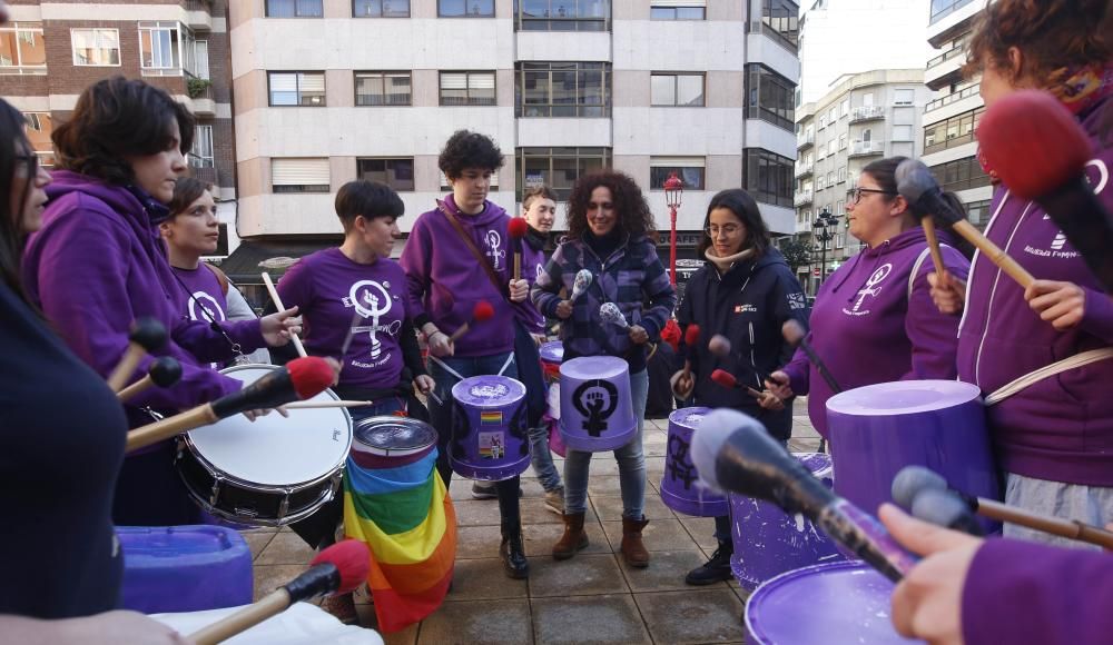 La batucada recorrió las calles del centro de Vigo