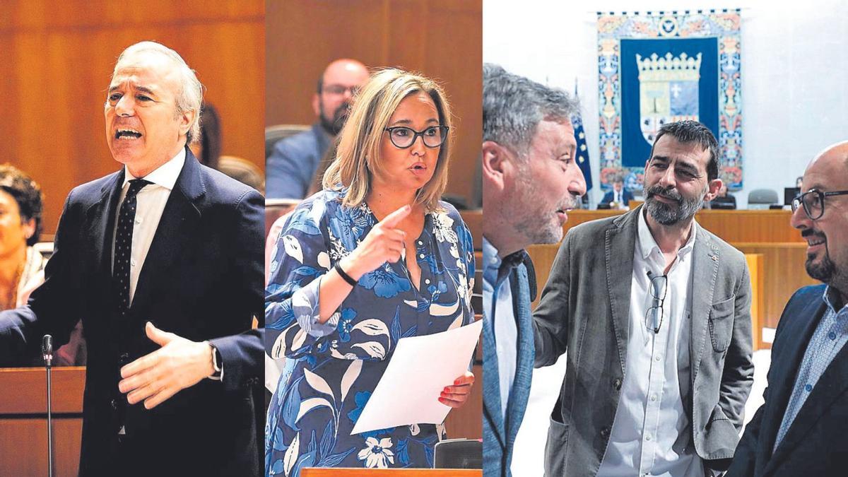Azcón, Pérez, Soro, Sanz e Izquierdo, protagonistas en las Cortes