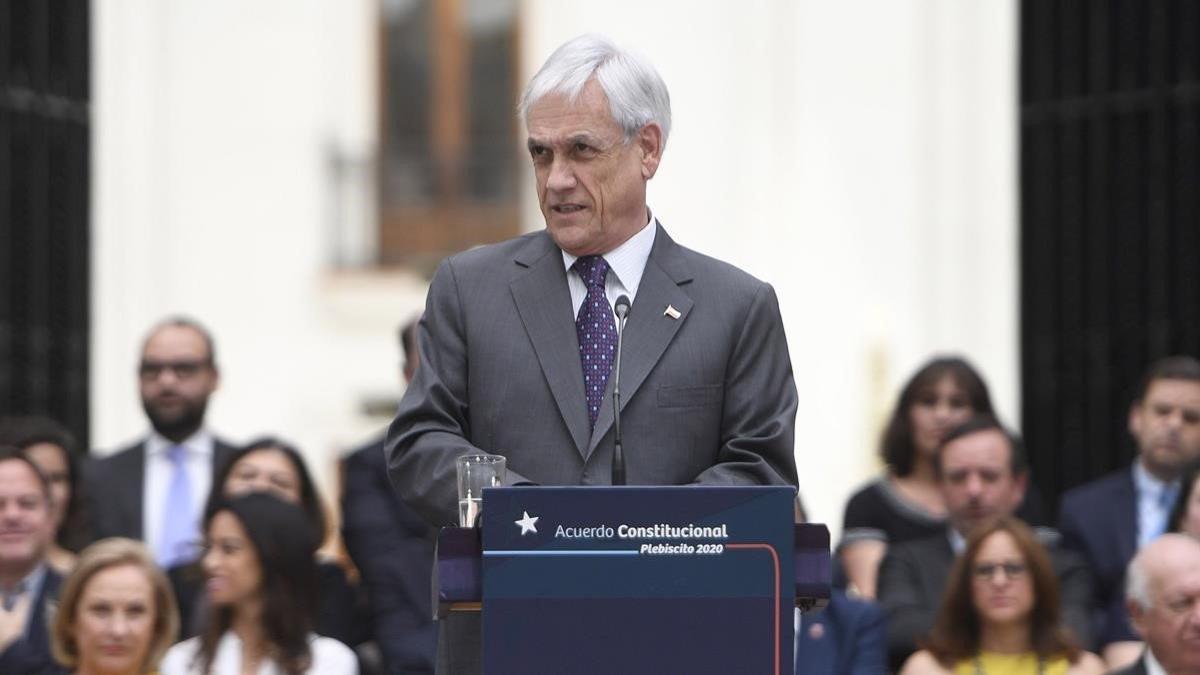 El presidente de Chile, Sebastián Piñera, pronuncia un discurso en La Moneda el pasado 23 de diciembre.