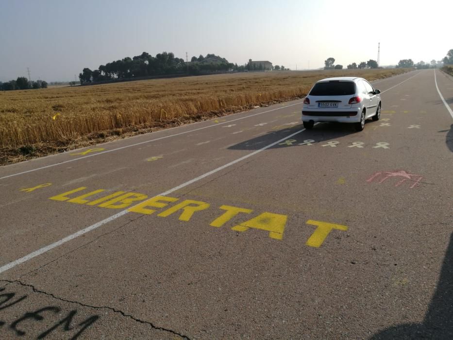 L'entorn de la presó de Lledoners es lleva tenyit