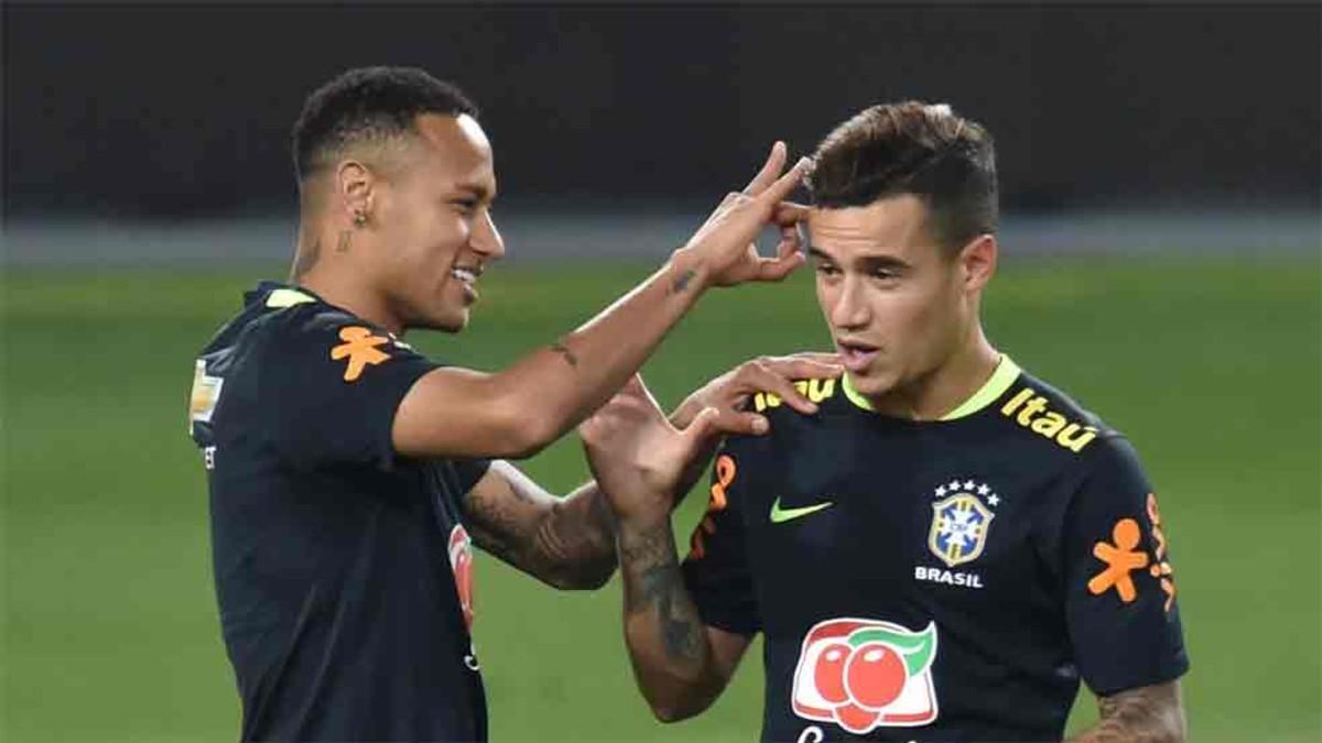 Neymar y Coutinho solo compartirán vestuario en la Seleçao