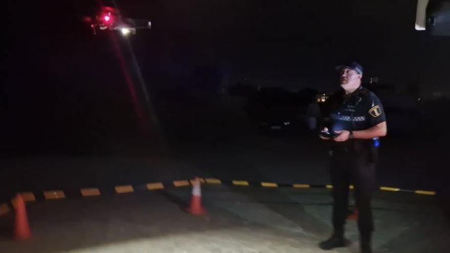 La Policía Local de València utilizó drones en la noche de San Juan