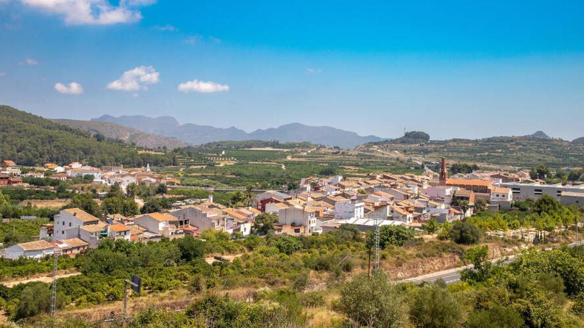 El casco urbano de Llocnou de Sant Jeroni. En la parte inferior de la imagen aparece la zona prevista para desarrolar el Plan Parcial Monestir.
