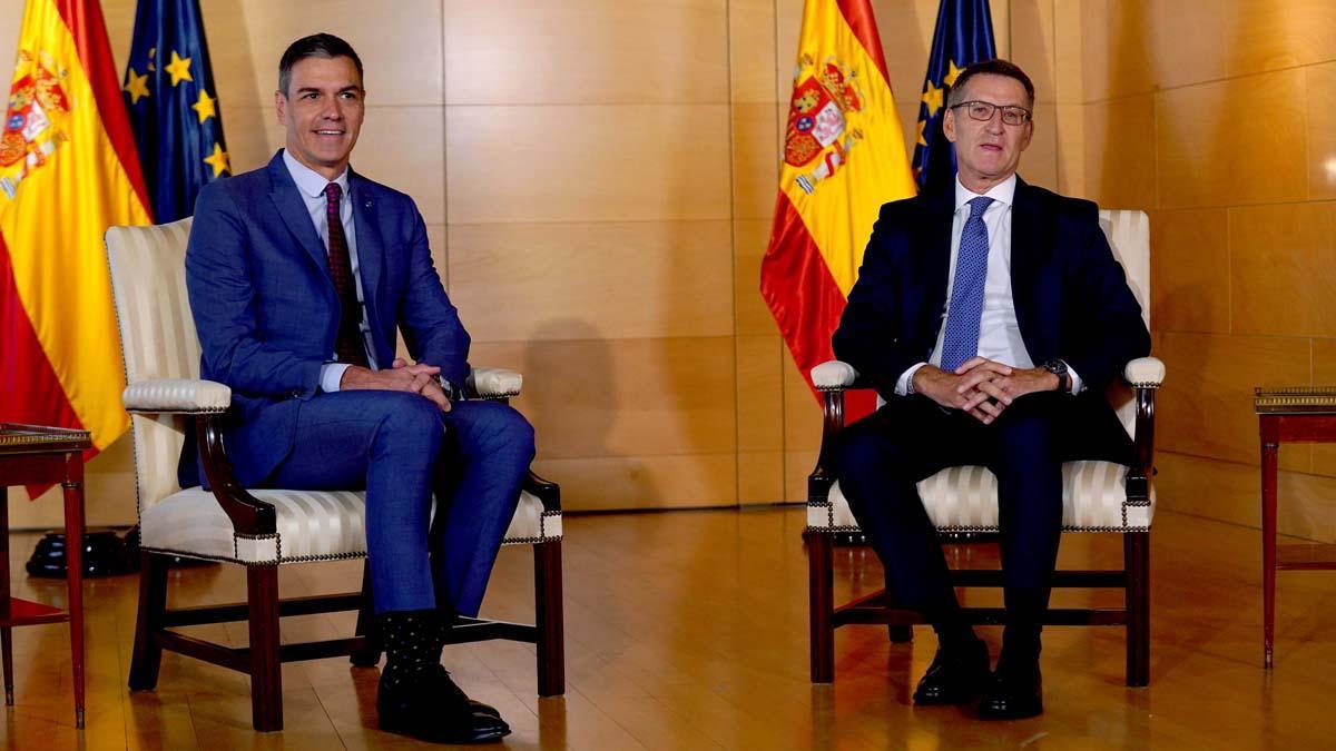 Reunión de Pedro Sánchez y Alberto Núñez Feijóo