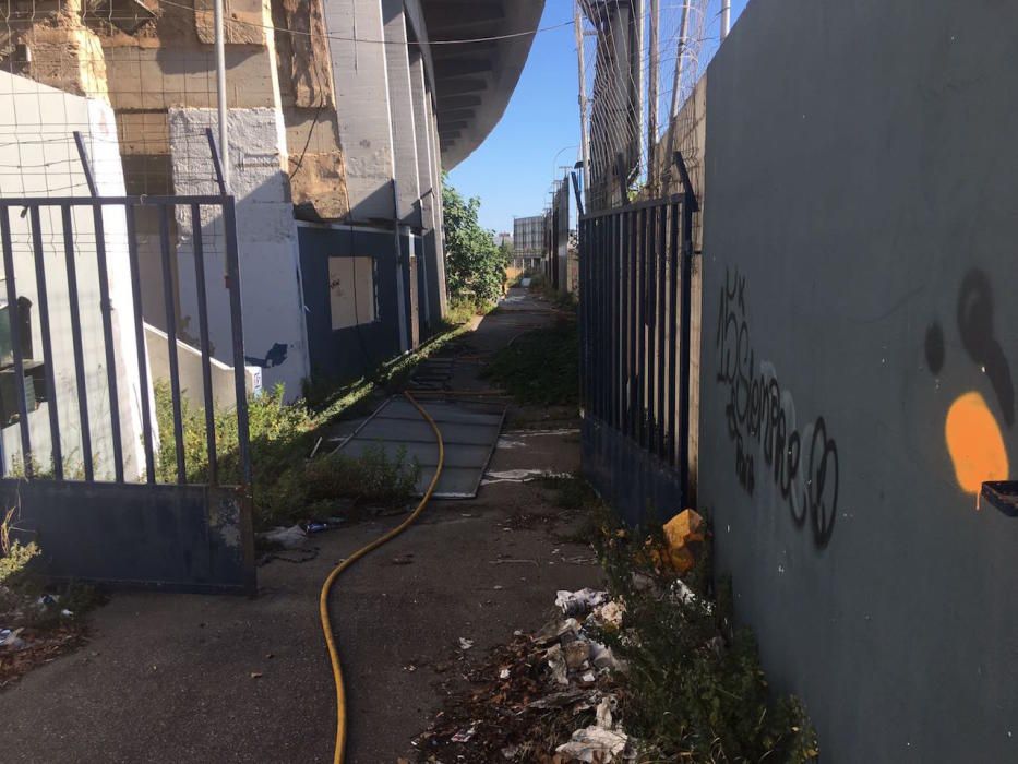 Incendio en el Estadi balear