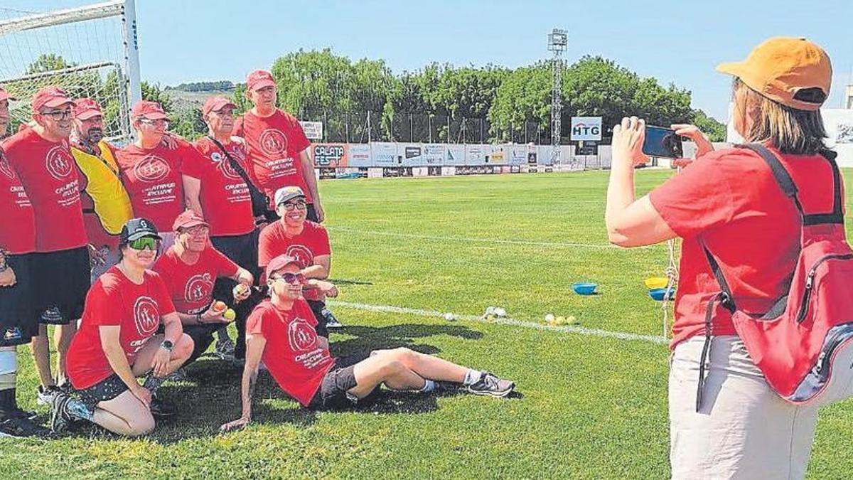 Unos participantes de Calatayud Incluye posan para inmortalizar el recuerdo de esta jornada