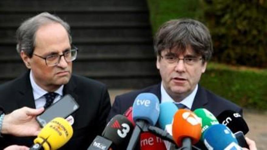 Torra i Puigdemont mantenen la conferència de dilluns a Brussel·les però sense concretar on