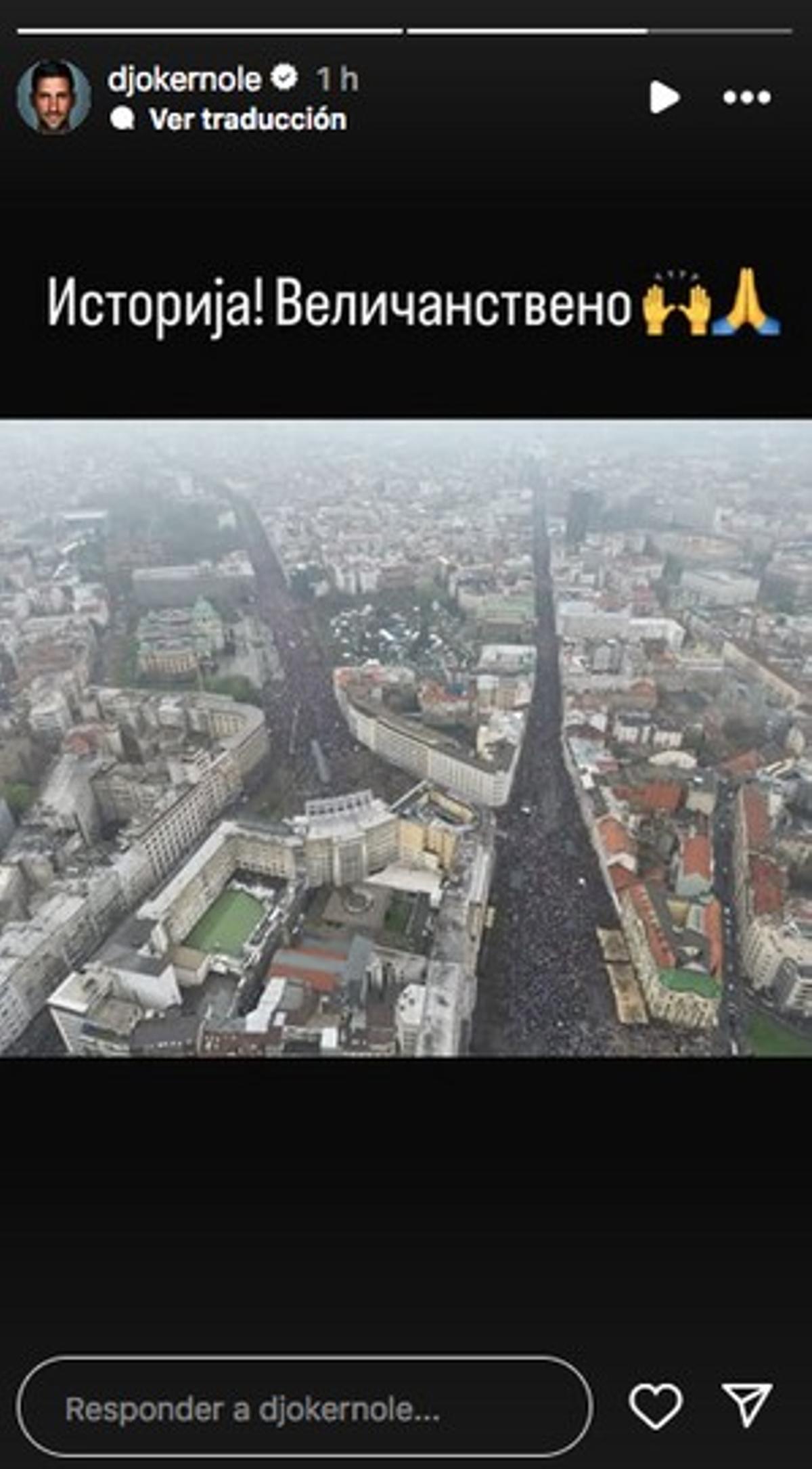 Djokovic apoyó una manifestación el pasado mes de marzo