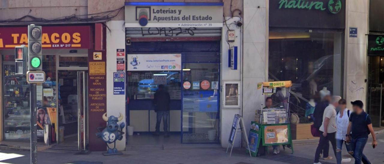 Administració de loteries núm. 39 de València, situada a Sant Vicent