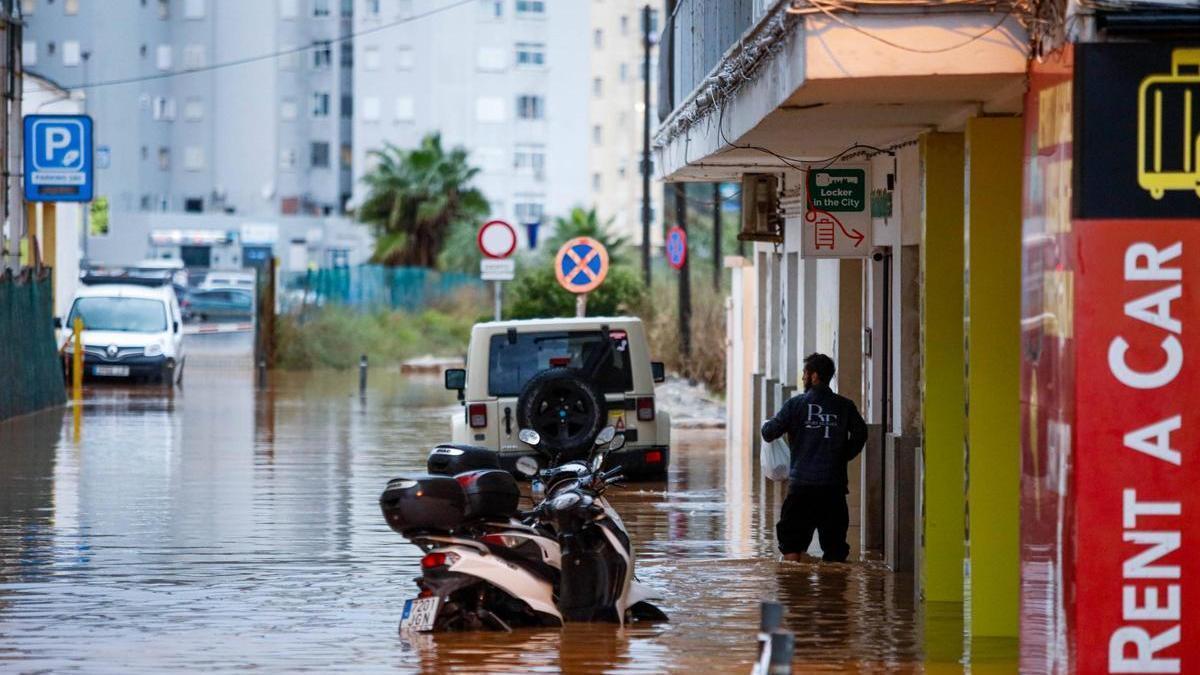 Inundaciones en Es Pratet en octubre por la dana 'Alice'.