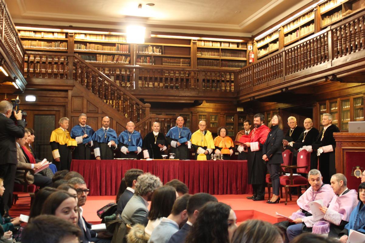 Vista general de la Biblioteca durante el acto académico de Santo Tomás de Aquino