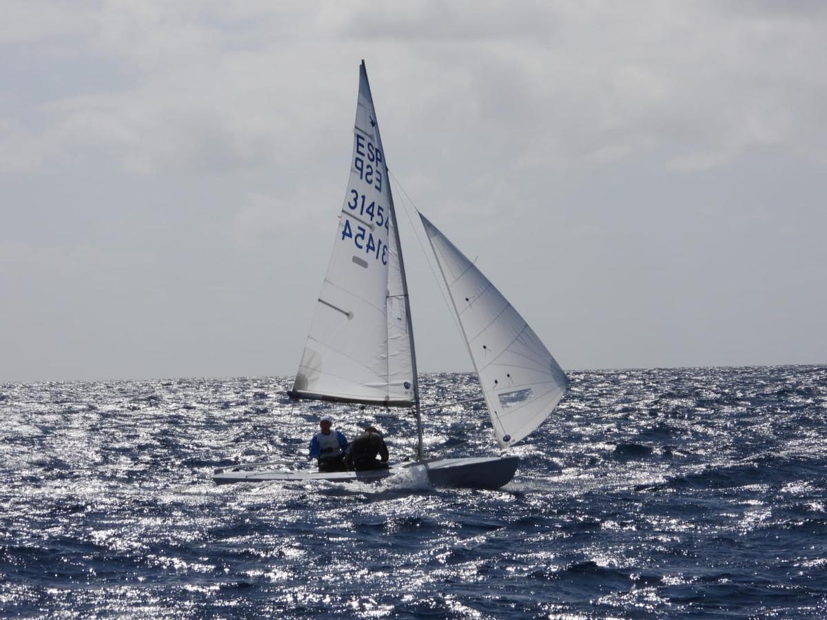 Los hermanos Del Castillo durante la regata en Lanzarote.