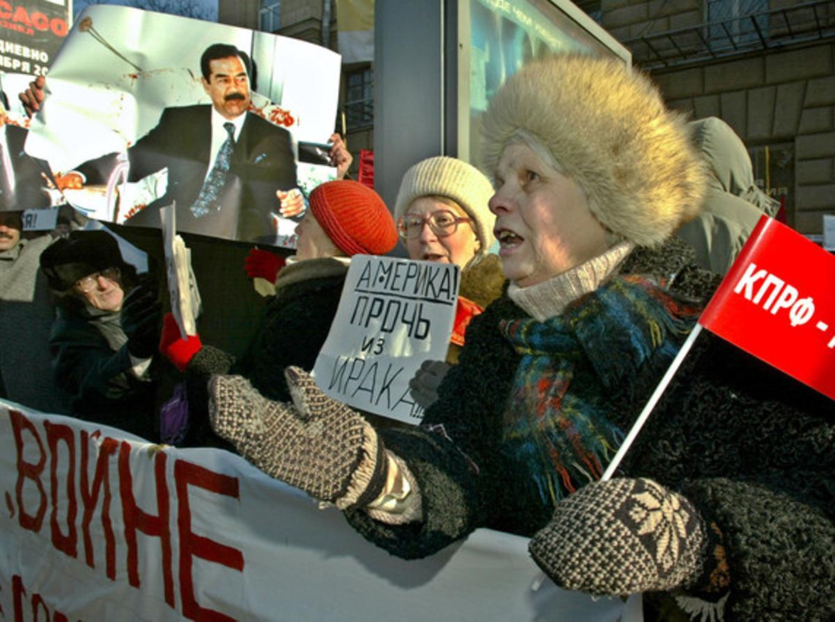 Moscú fue el escenario de una de las manifestaciones más pobres del 15 de febrero del 2003: apenas 10.000 personas salieron a protestar contra la guerra, en un país cuyo Gobierno se opuso firmemente a un ataque militar contra Irak.