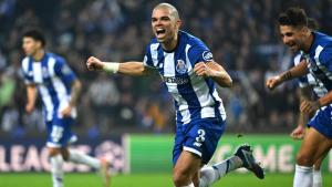 Pepe, celebrando un gol frente al Shakhtar Donetsk en fase de grupos de la Champions