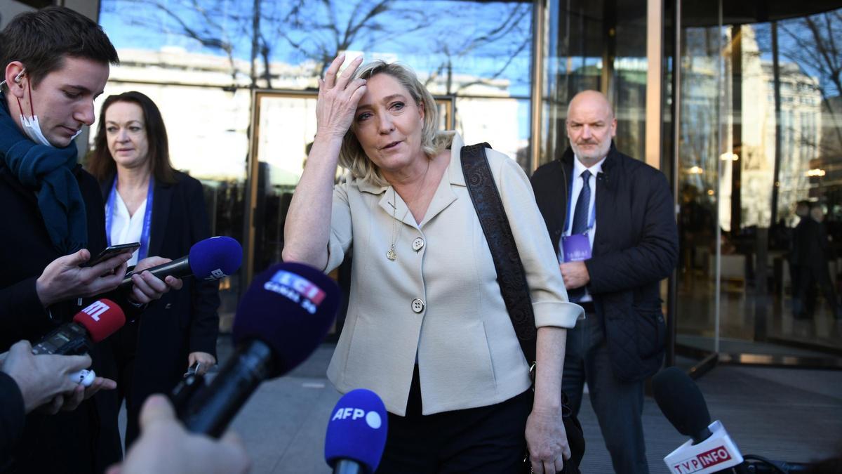 La dirigente de Reagrupación Nacional, Marine Le Pen.