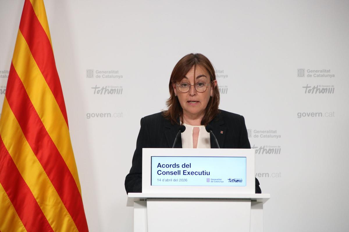 La portavoz del Govern, Sílvia Paneque, en rueda de prensa este martes