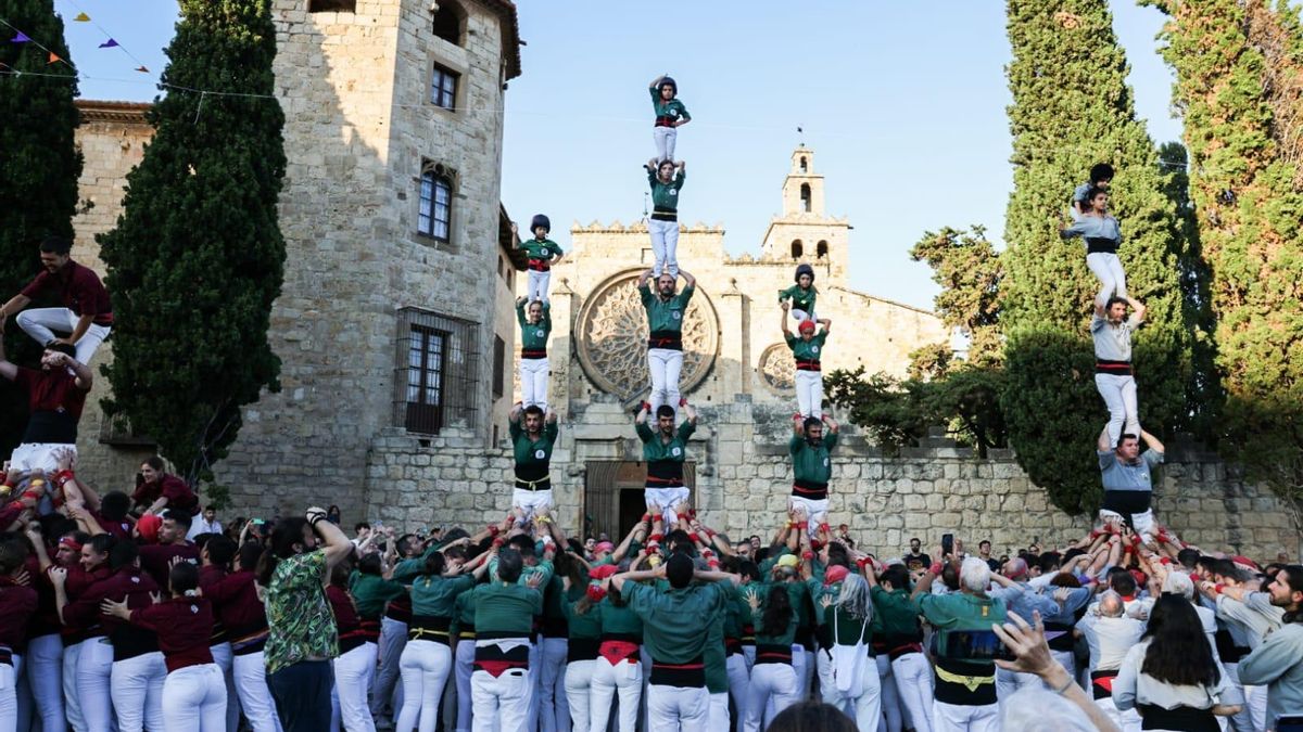 Castellers en la Fiesta Mayor de Sant Cugat 2023