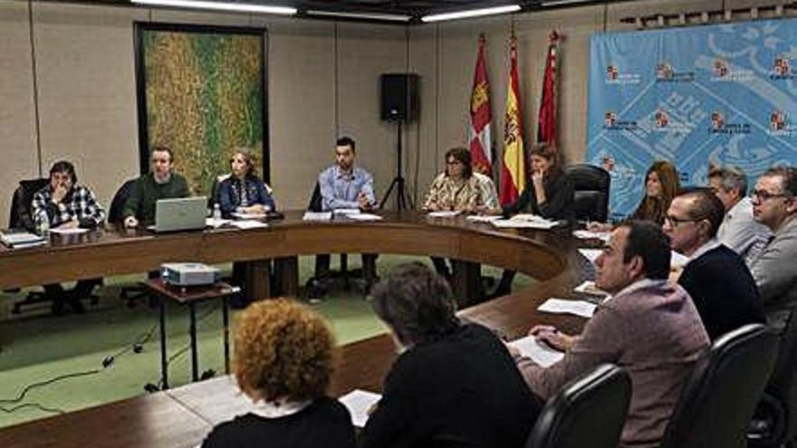 Reunión de la Comisión Territorial de Patrimonio, ayer.