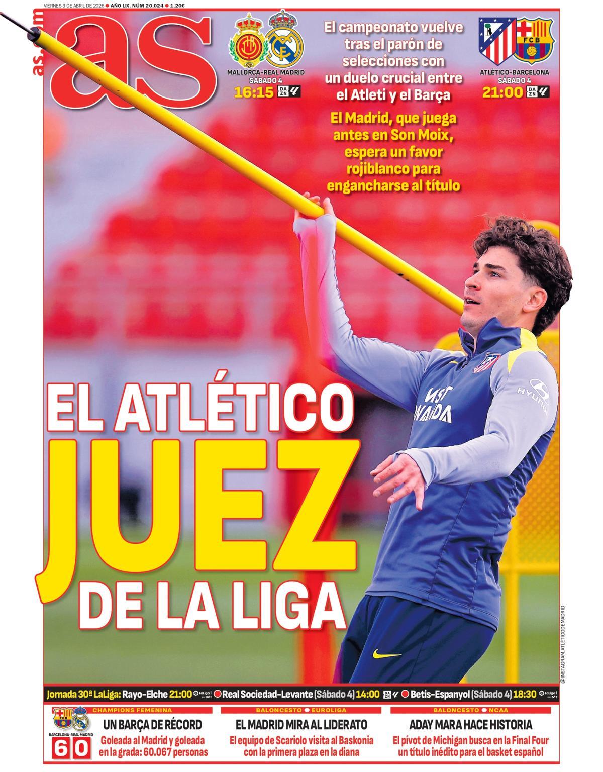 Estas son las portadas de la prensa deportiva de hoy