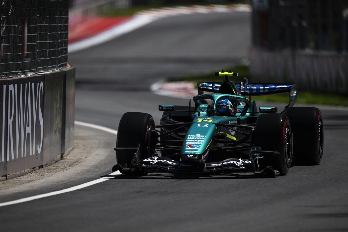 14 ALONSO Fernando (spa), Aston Martin F1 Team AMR26, action during the Formula 1 Grand Prix du Canada 2026, 5th round of the 2026 Formula One World Championship from May 22 to 24, 2026 on the Circuit Gilles Villeneuve, in Montréal, Canada - Photo Charly López / DPPI AFP7 22/05/2026 ONLY FOR USE IN SPAIN