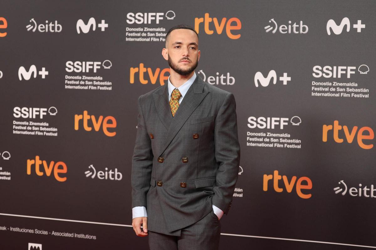 Antón Álvarez, conocido como C. Tangana, en la alfombra roja del Festival de cine de San Sebastián.